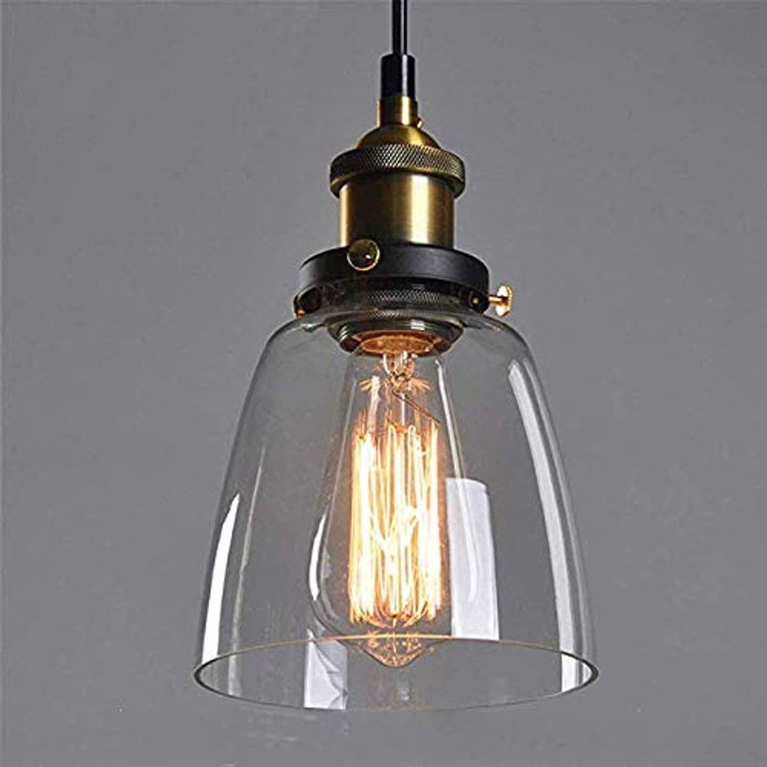 Producto Chao Zan Lámpara Colgante Lámpara Industrial Luz Colgante Lámpara de Techo Estilo Vintage Luz Retra Luz de Cristal Transparente Casquillo E27 Retro Luz De Techo Luz Vintage