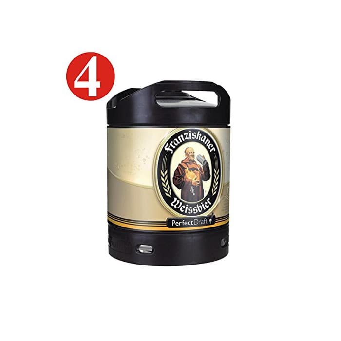 Product 4x Franziskaner Weissbier cerveza de trigo Perfect Draft 6 litros barril 5