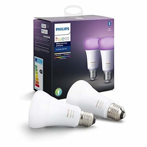 Product Philips Hue Bluetooth Pack 2 Bombillas Inteligentes LED E27