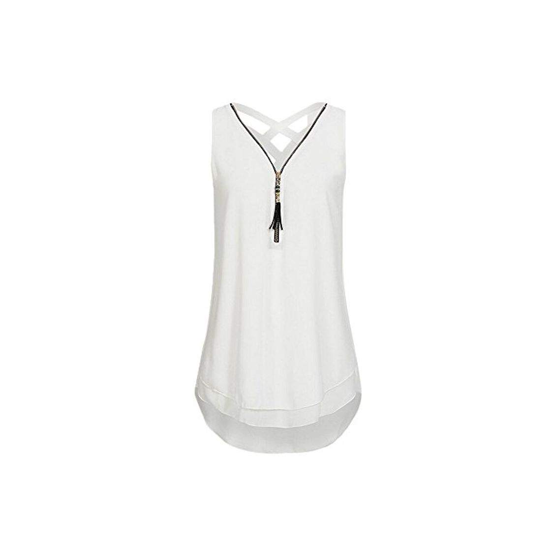 Producto MERICAL Camisetas con Cuello en v Tops Mujeres Sin Mangas Sueltas Camiseta