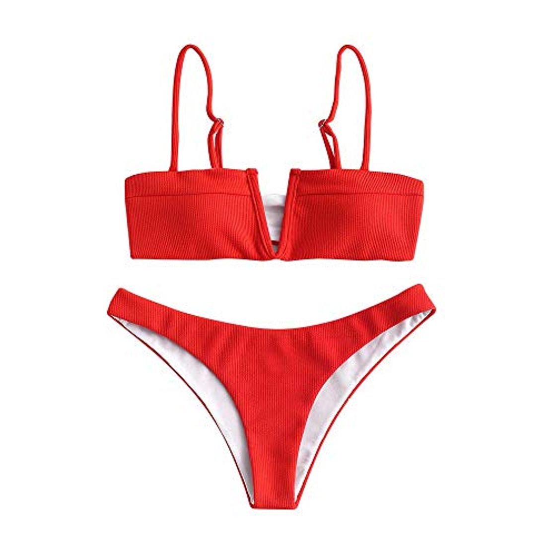 Lugar ZAFUL Set De Bikini con Relleno Lazada en Espalda Escote en V