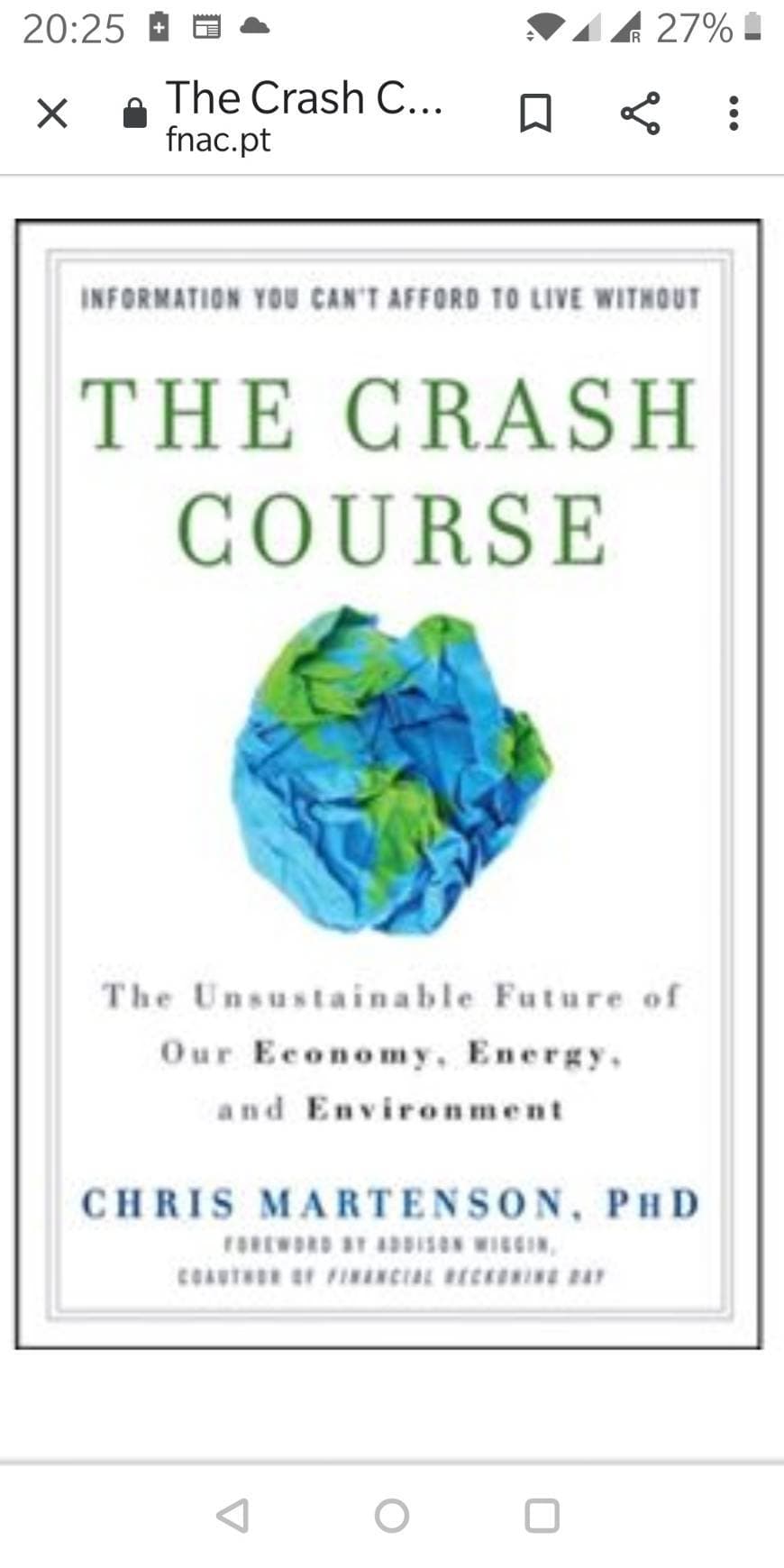 Book The Crash Course: The Unsustainable Future of Our Economy, Energy, and Environment