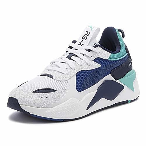 Fashion PUMA RS-X Hard Drive Hombres Blanco Zapatillas-UK 10