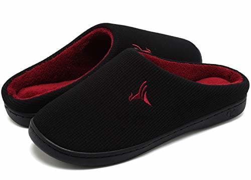 Moda vifuur Hombres Casa Zapatillas High Density Memory Foam Caliente de Lana Indoor