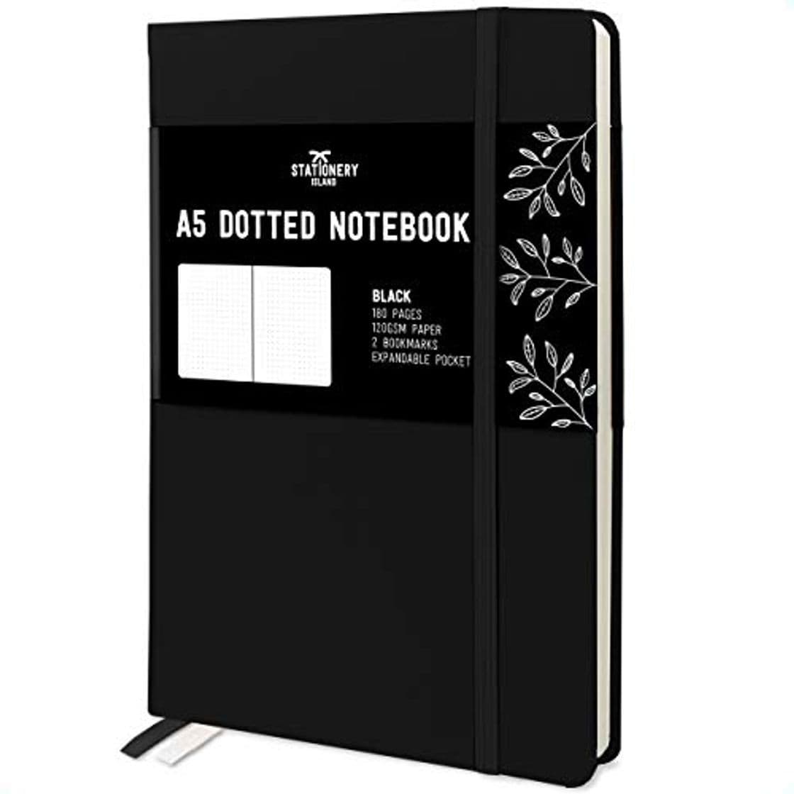 Place Stationery Island Cuaderno Punteado A5 – Negro