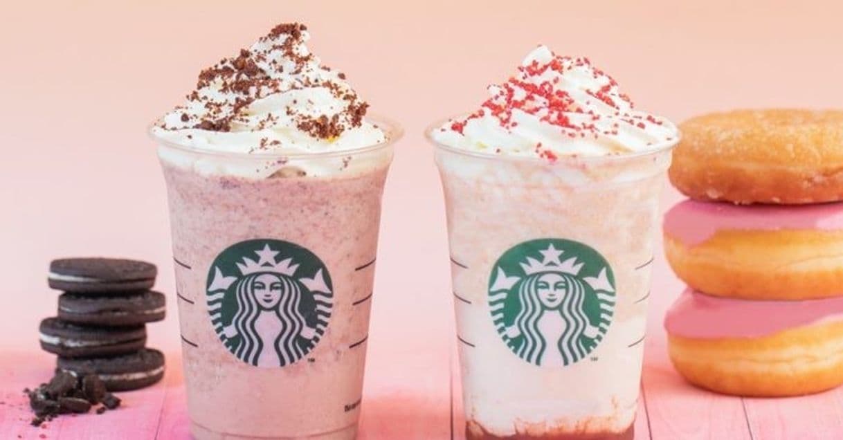 Fashion Frappucino strawberry doughnut e cookies and cream