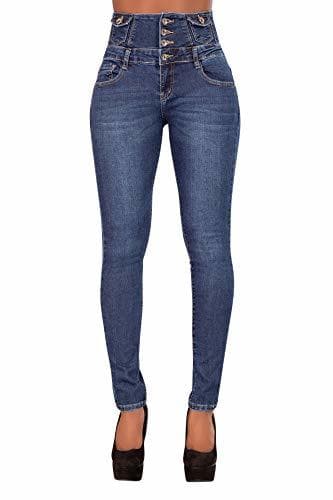 Producto Glook Mujer Pantalones Vaquero Skinny Push Up Pantalones Elástico Jeans Cintura Alta