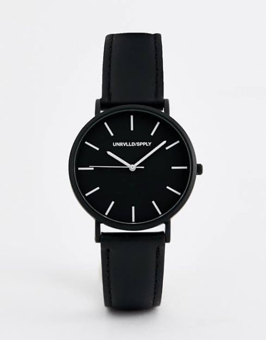 Product ASOS DESIGN leather watch in monochrome