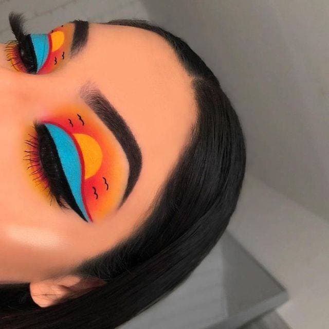 Moda Makeup artística por do Sol 🌄