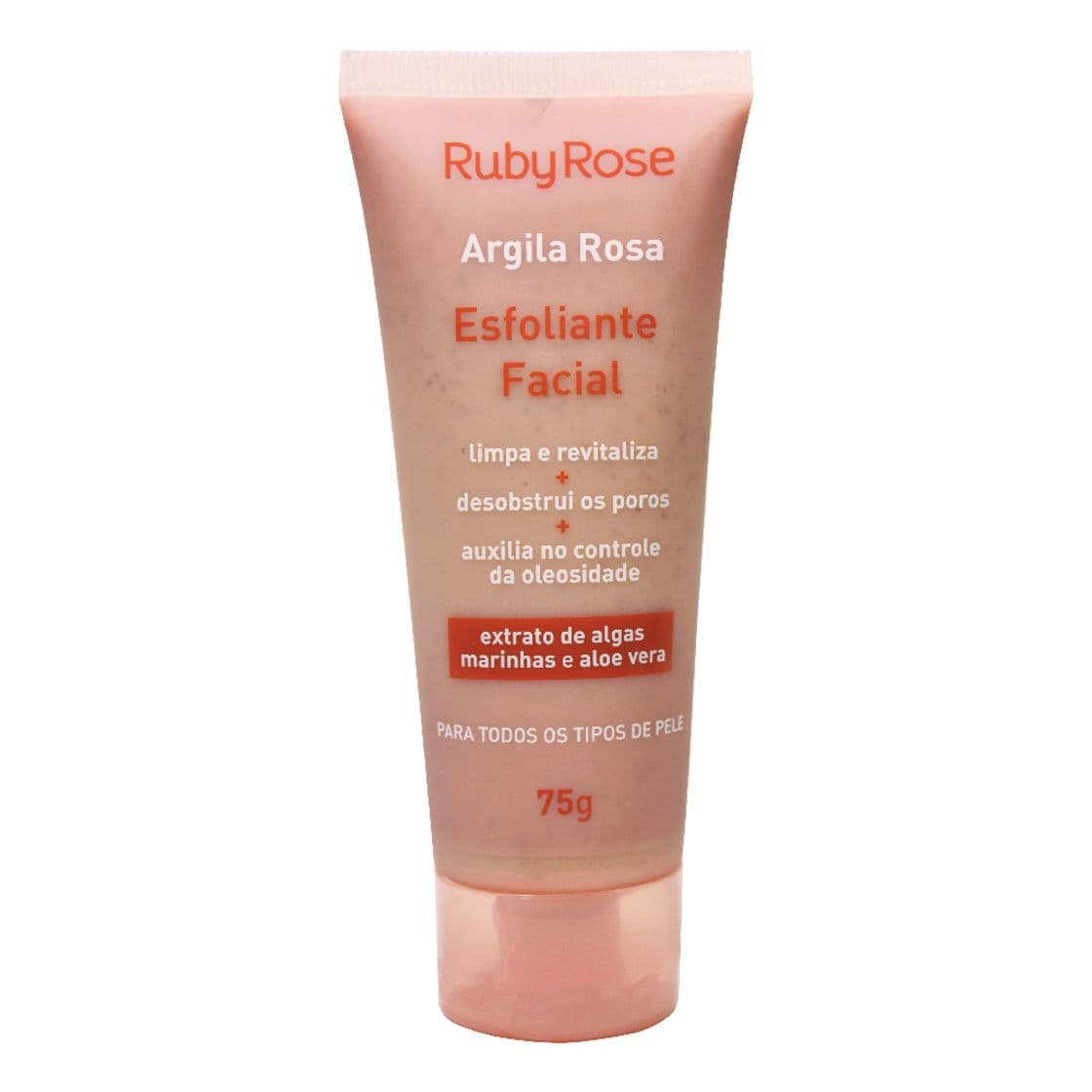 Moda Esfoliante facial argila rosa - Ruby Rose