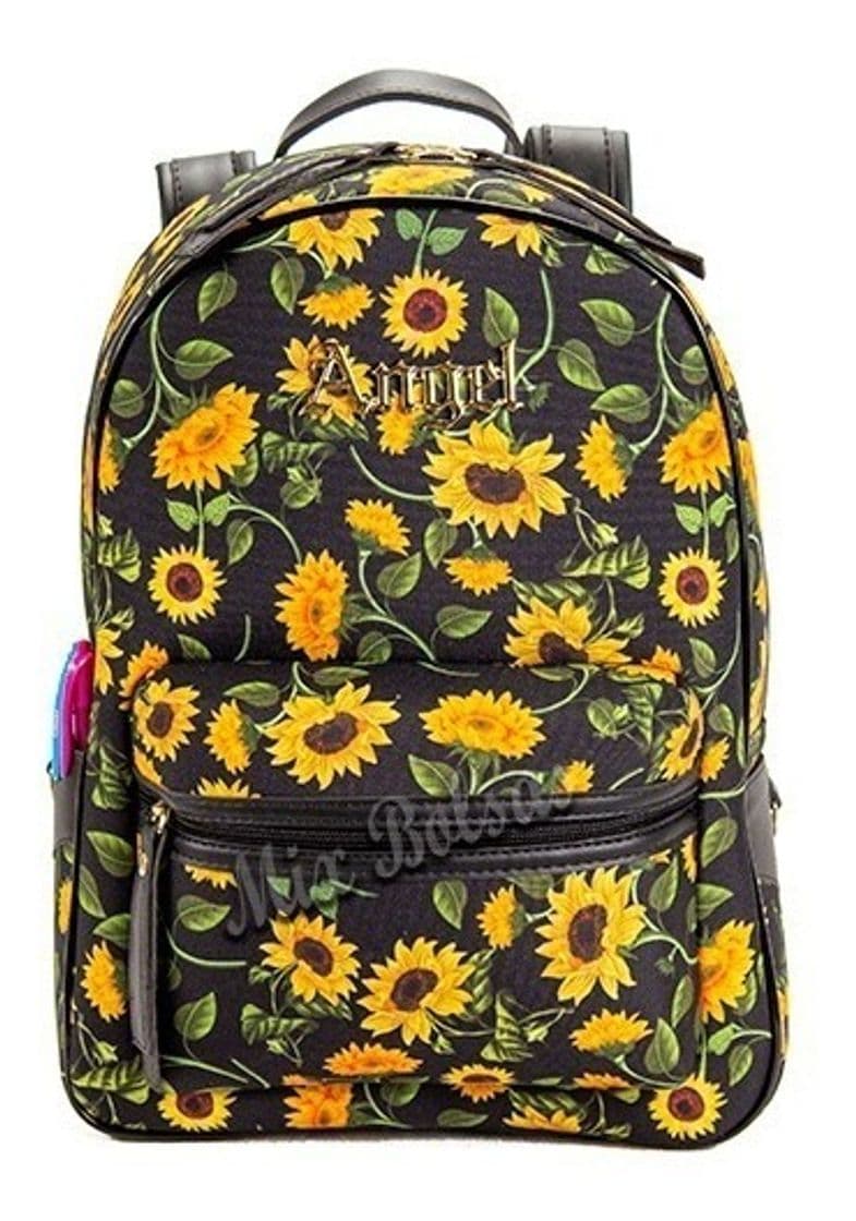 Moda Mochila Bolsa Feminina Estampa Girassol E Floral 