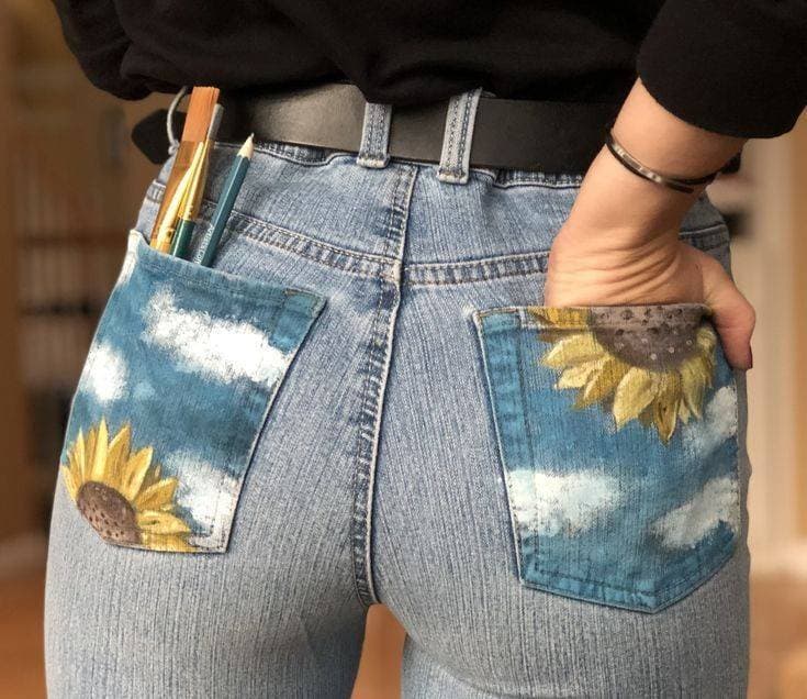 Moda Customização no bolso da calça 