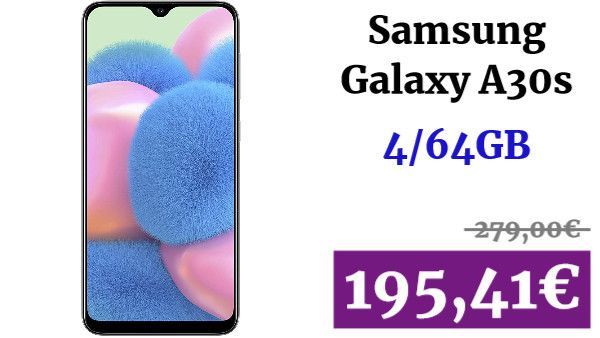 Electronic Samsung Galaxy A30s - Smartphone de 6.4" Super AMOLED