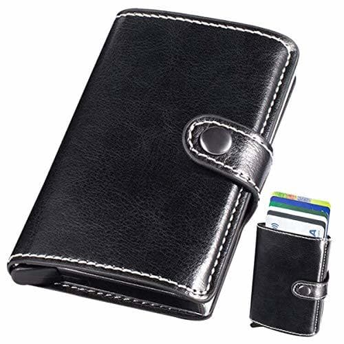 Producto Tarjetero RFID Cartera Crédito,Cuero PU Cartera,Tarjetero para Tarjeta,Hombre Cartera Pequeña,Crédito con Bloqueo