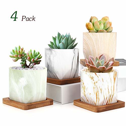 Product Luxspire 2.8 Inch Small Succulent Pots Set of 4