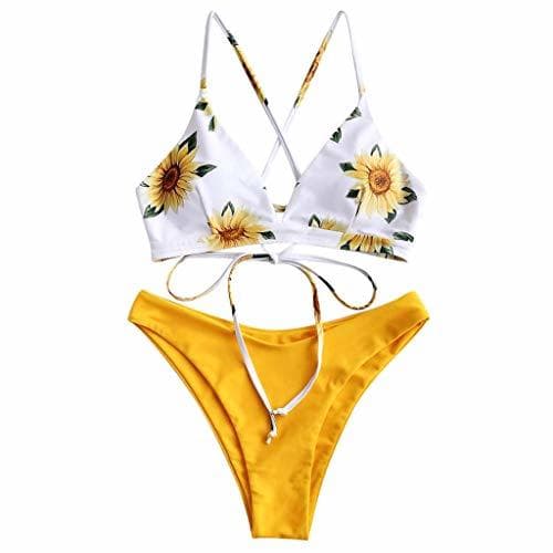 Moda Mujer Bikini 2019 Traje de Baño Mujer Dos Piezas Ropa de Playa