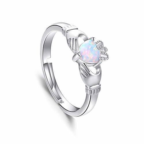 Producto Anillo irlandés de plata de ley 925 con corazón de Claddagh