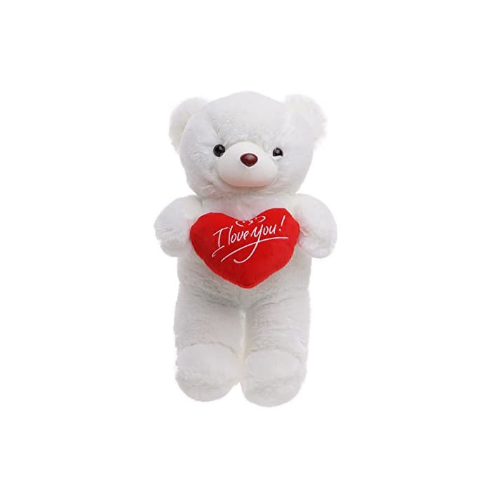 Product Oso Peluche 45cm con 'I Love You' de corazón - Blanco Teddy