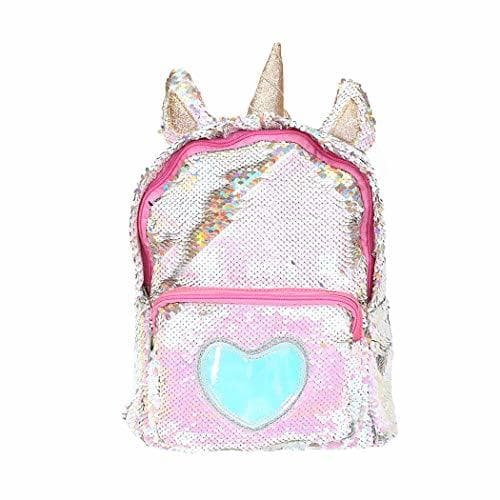 Product FORLADY Unicornio Mochila Chica Moda Lentejuelas/Felpa de dibujos animados Mochila linda Mochila