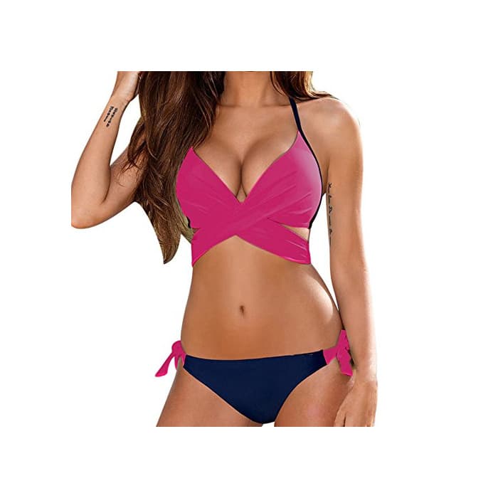 Producto LANSKIRT_Bikinis Impermeable Negro Negro Medio Negro L para Mujeres Hot Pink M