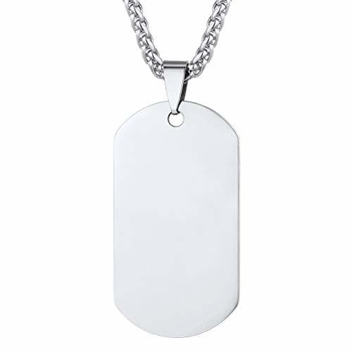 Product PROSTEEL Joyería Acero Inoxidable Colgante Collar Hombre Placa de Militar Dog Tag