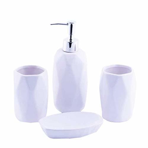 Product Homevibes Juego De Accesorios para Baño, Set De Baño De Cerámica, Juego