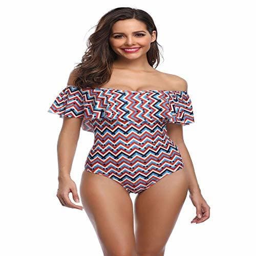 Producto DHHY Bikini para Mujer Pechera Envuelta Sexy con Volantes Traje de baño