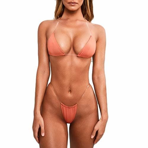 Product Bikinis Mujer 2019 brasileños LANSKIRT Trajes de baño Mujeres Bañador Dividido con