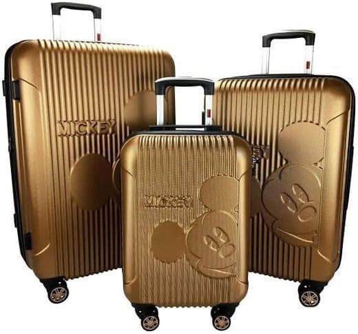 Moda Conjunto de Malas de Viagem 360º Mickey Mouse Luxcel MF10169