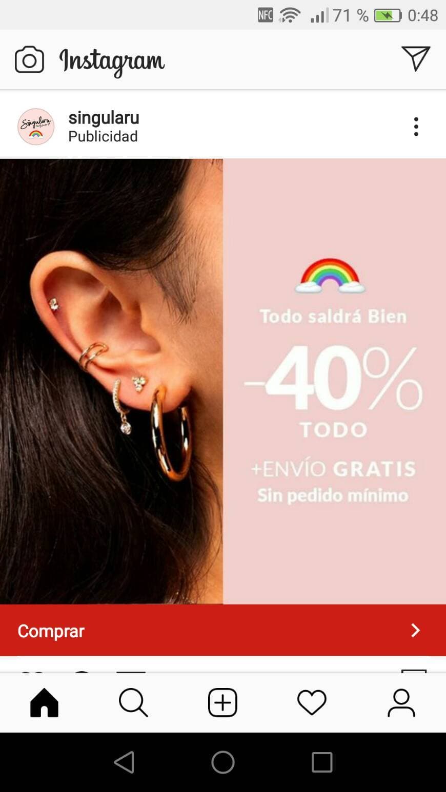 Product 40% en toda la web de Singularu