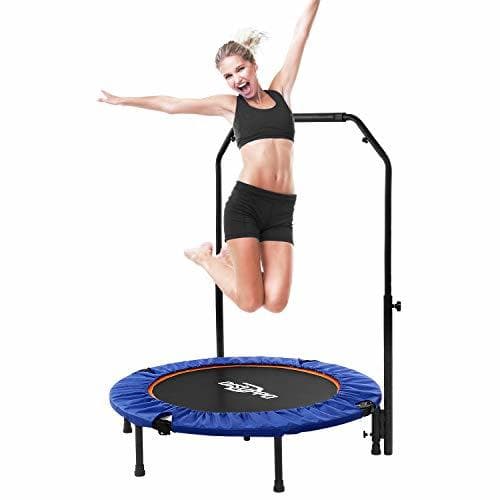 Product DISUPPO Trampolín Fitness con Manillar Cama Elástica Durable de Entrenamiento Físico y