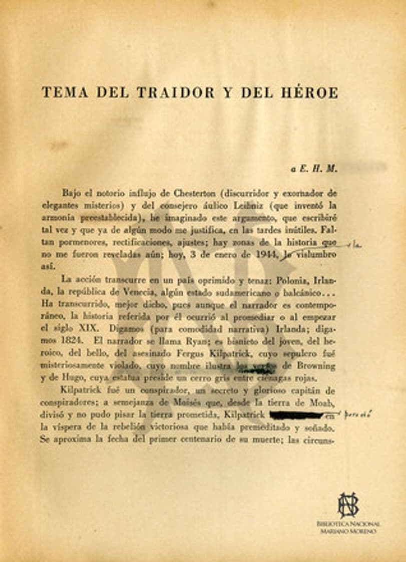 Moda Tema del traidor y del héroe - Jorge Luis Borges 