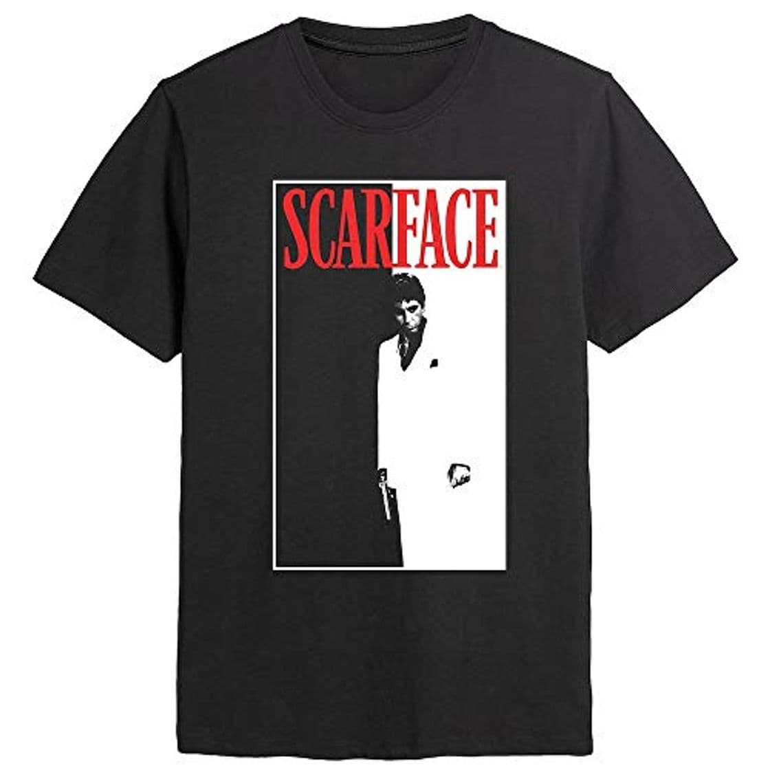 Fashion Scarface – Póster de película – Camiseta Oficial para Hombre Negro Negro