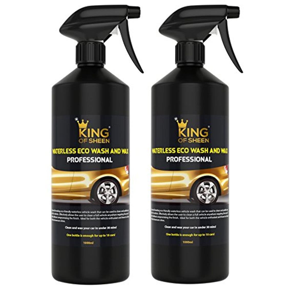 Producto King of Sheen - Limpiador de coche profesional sin agua para lavado