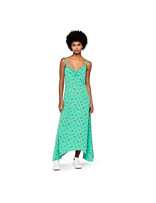 Producto Marca Amazon - find. Vestido Largo de Tirantes con Estampado de Flores