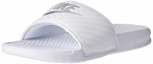 Moda Nike Wmns Benassi JDI, Chanclas para Mujer, Blanco