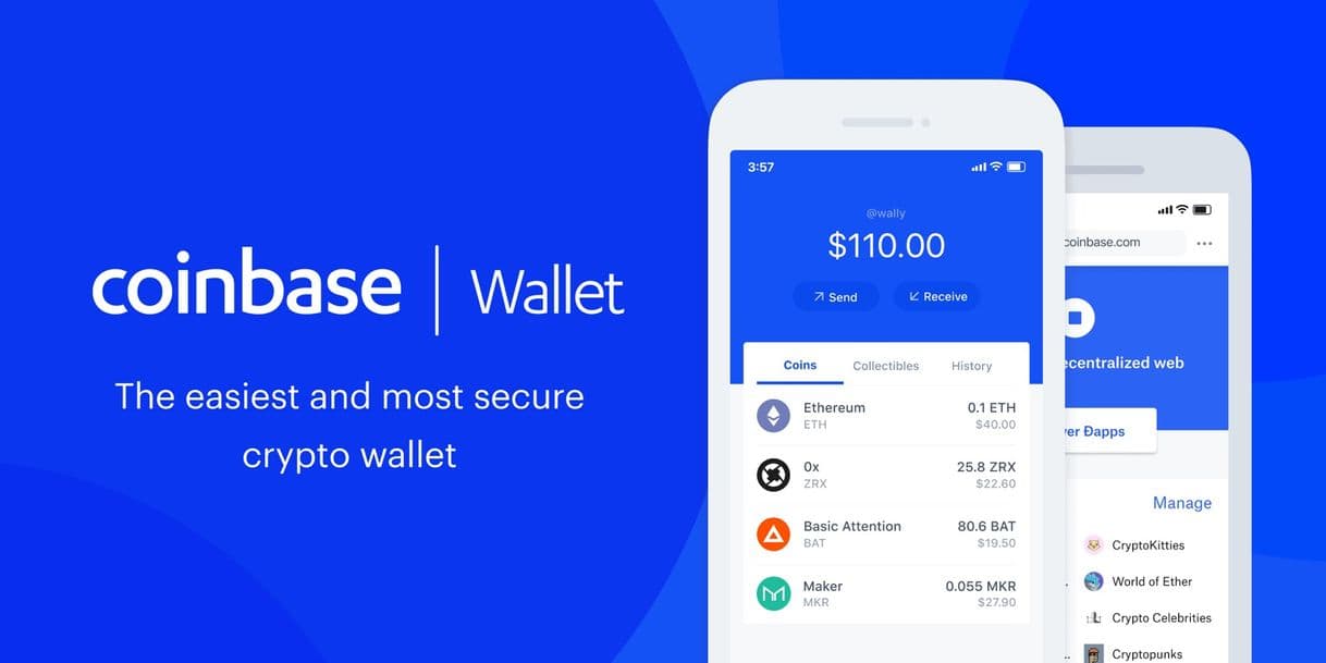 App Coinbase. Monedero de CriptoMonedas Bitcoin, etc