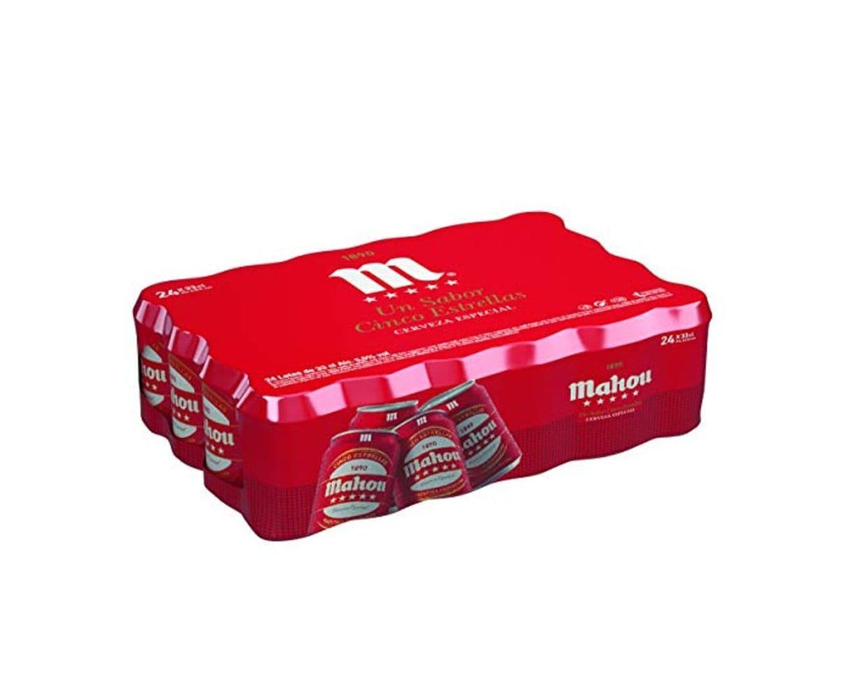 Producto Mahou 5 Estrellas Cerveza - Paquete de 24 x 330 ml -