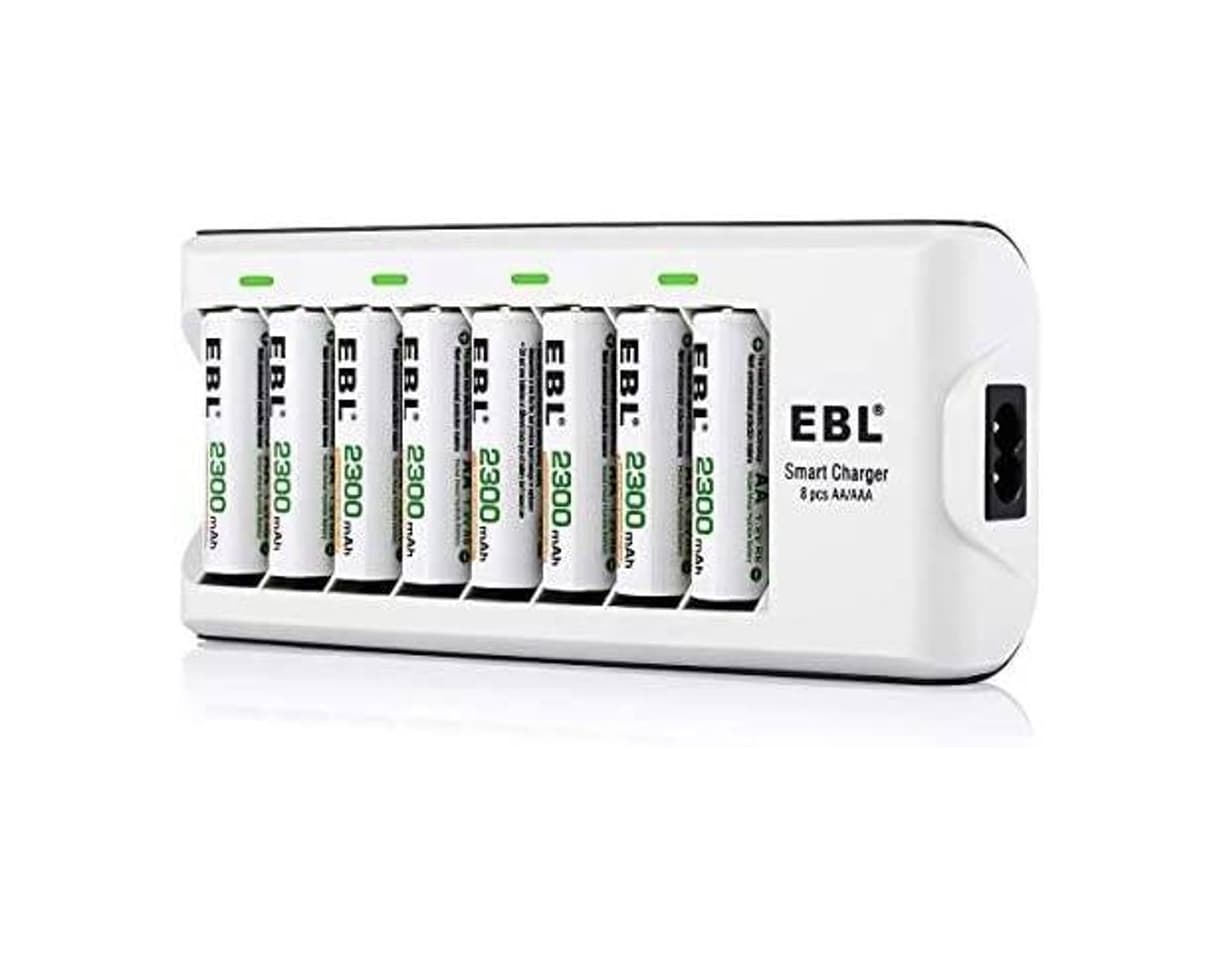 Product Cargador De Pilas Con 8 Piezas De 2300mAh