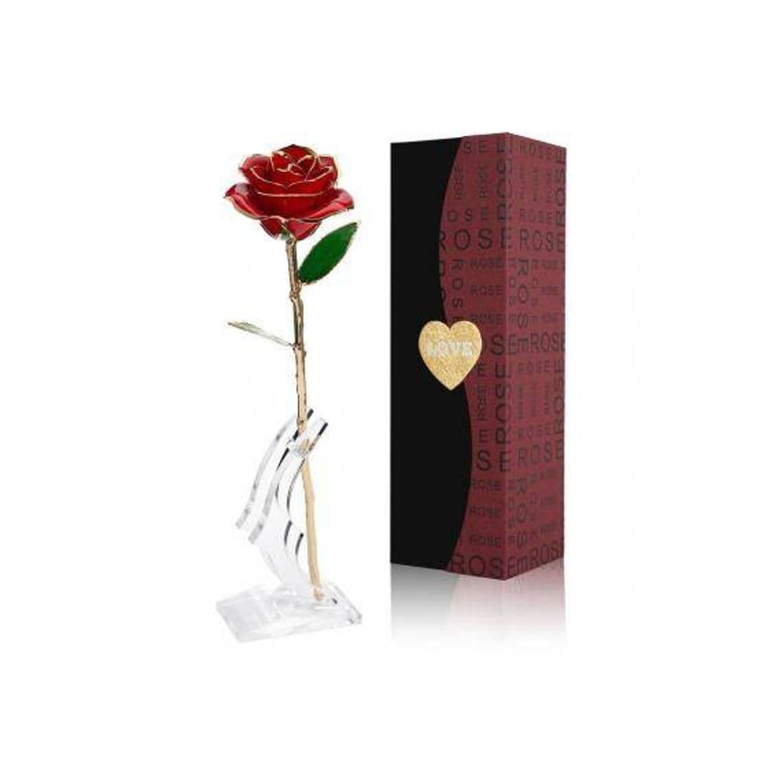 Producto Rosa Chapada En Oro Con Caja De Regalo