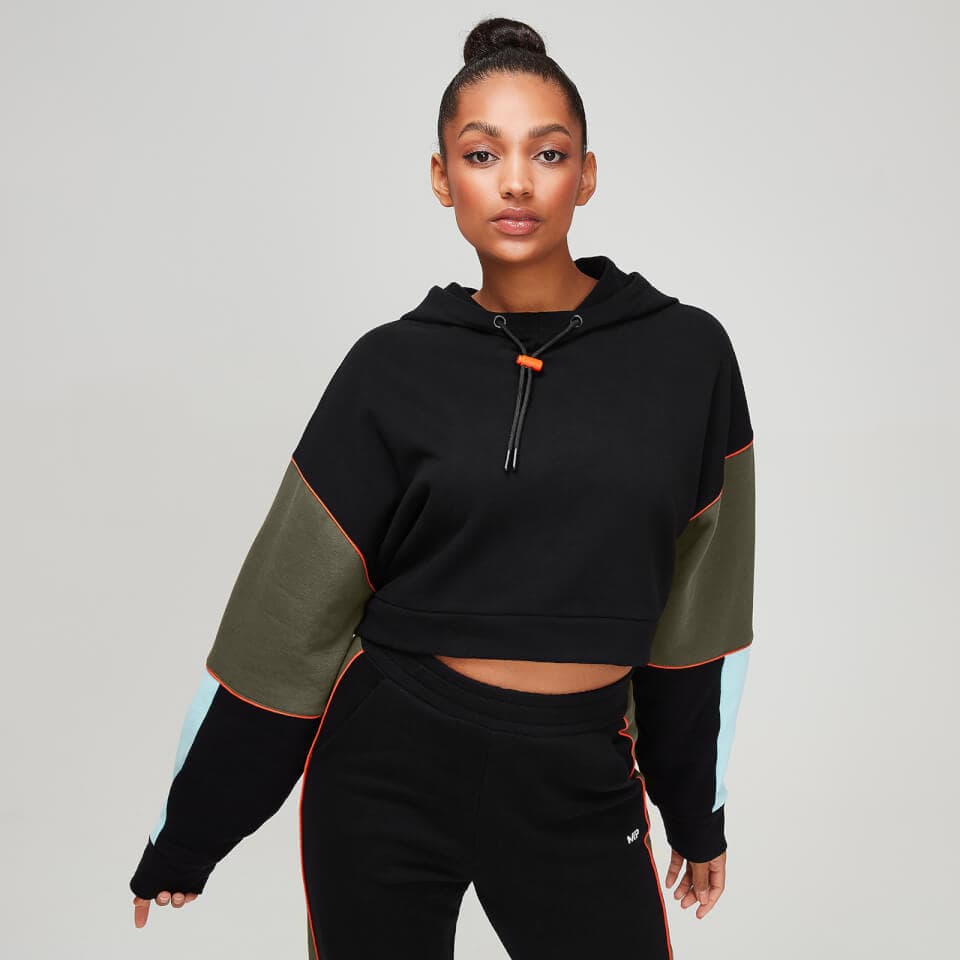 Fashion Buy Women's Rest Day Cropped Hoodie | Black | MYPROTEIN™