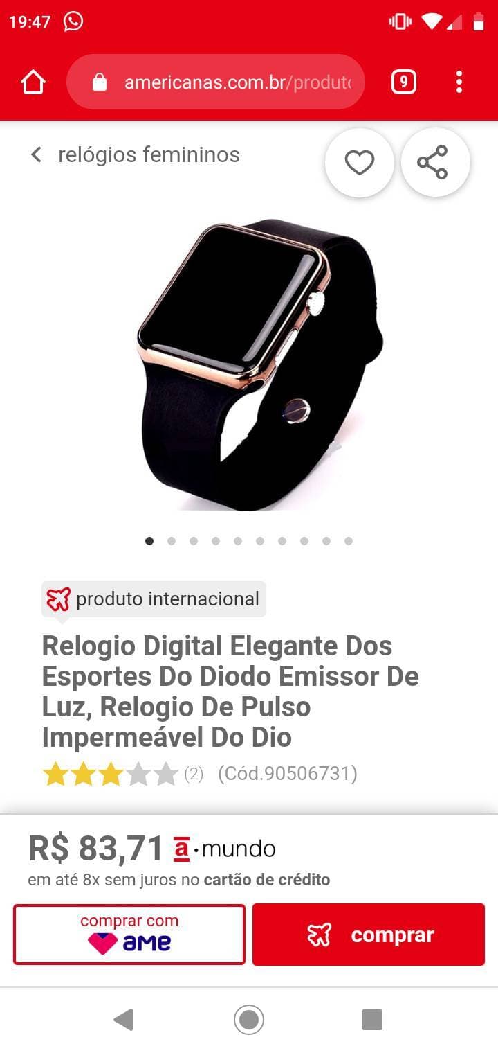 Producto Relógio digital feminino bafoo e super barato!!