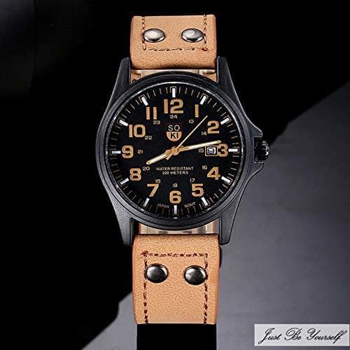 Product Relojes De Pulsera Vintage Classic Men's Waterproof Date Leather Strap Sport Quartz