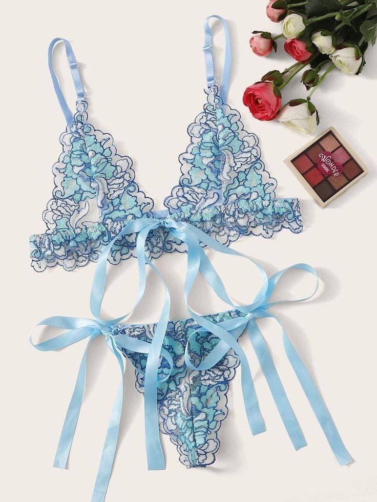 Moda Lingerie para lua de mel ✨🥀azul