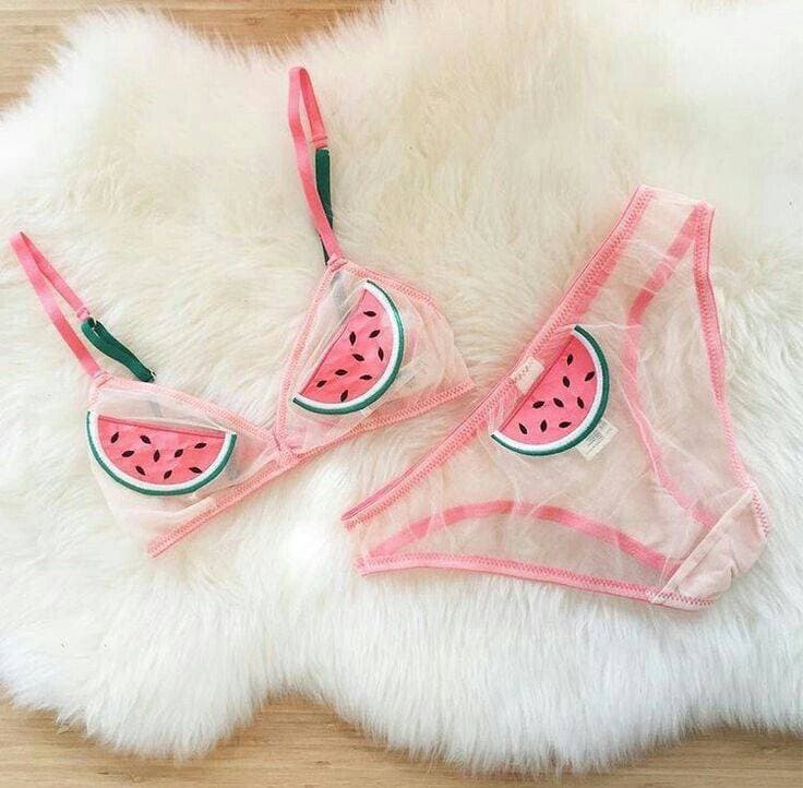 Moda Conjunto transparente de melancia 🍉