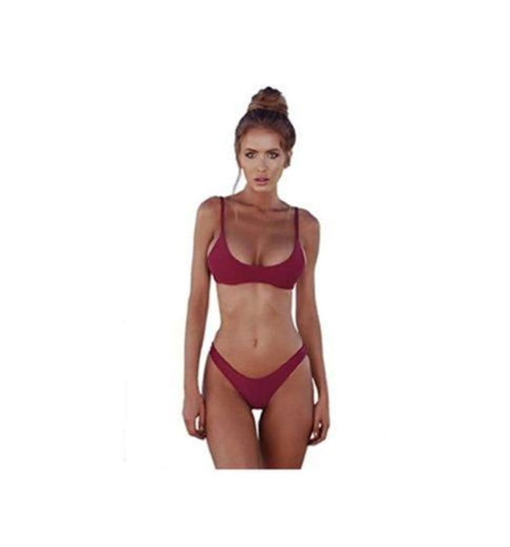 Product heekpek Bikinis Mujer 2019 Brasileños Bañador Ropa de Baño Push Up Dos Piezas con Relleno Traje de Baño de Tubo Color Liso