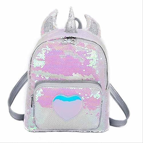 Place LOUYT 2019 Mochila De Lentejuelas para Mujer Mochila De Unicornio Lindo para