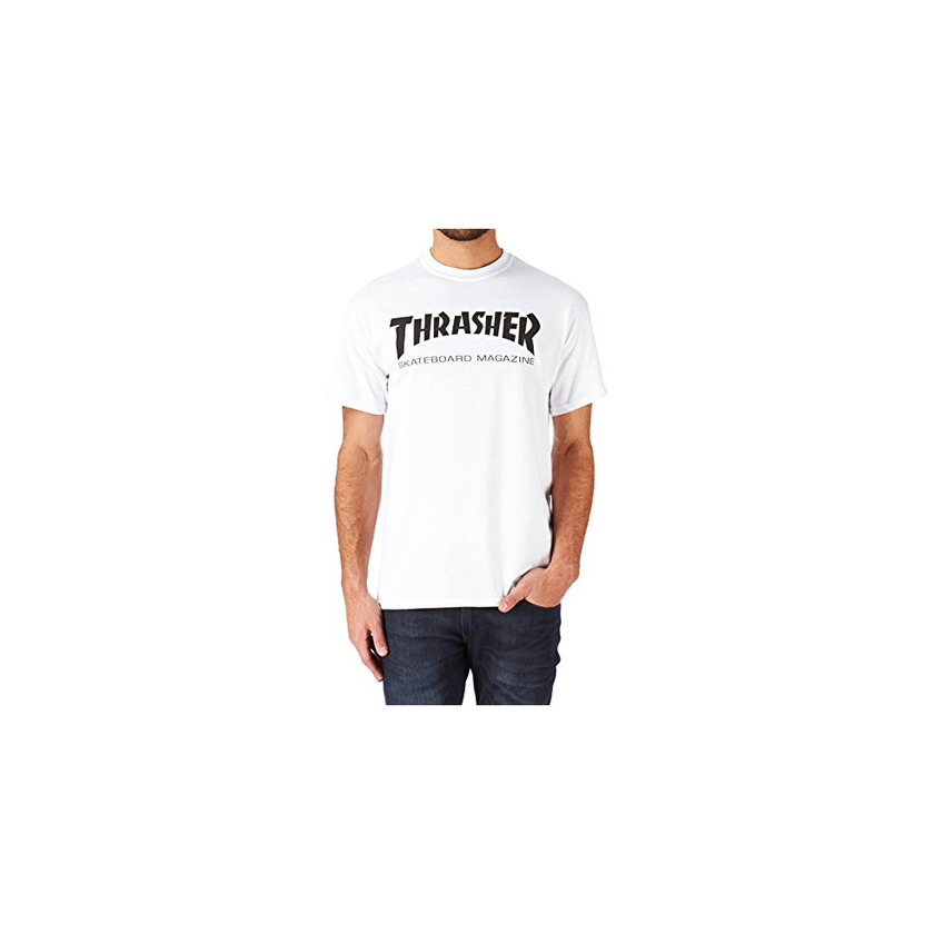 Fashion THRASHER Thrasher Skate Mag Camiseta Medio blanco