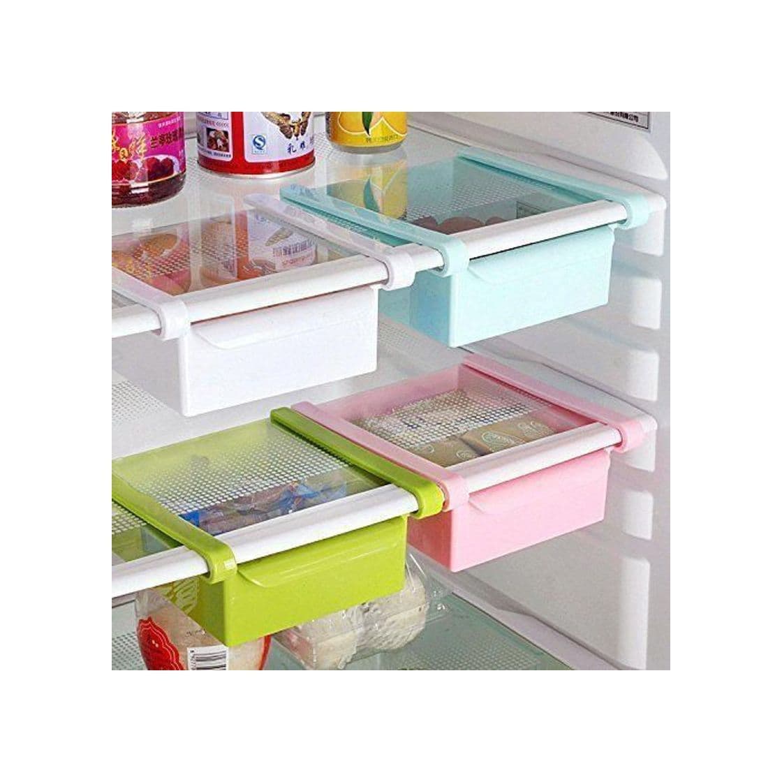 Producto Bluelover Cocina Plástico Nevera Nevera Rack de almacenamiento Congelador Estante Holder Cocina