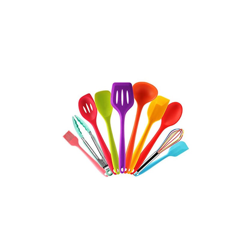 Elemento de la categoría hogar Set utensilios de cocina silicona de colores con Espátula